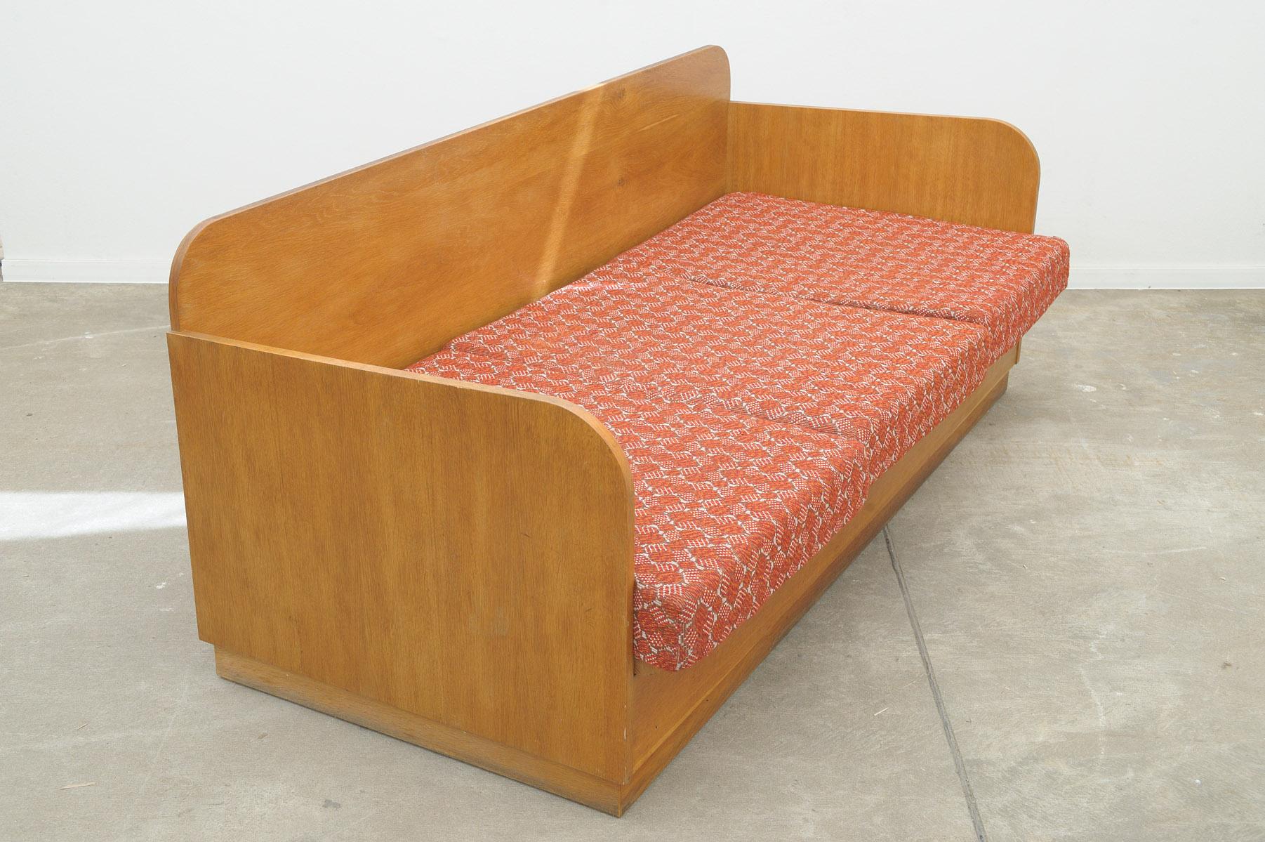  Mid century folding sofabed, Czechoslovakia, 1950´s 7