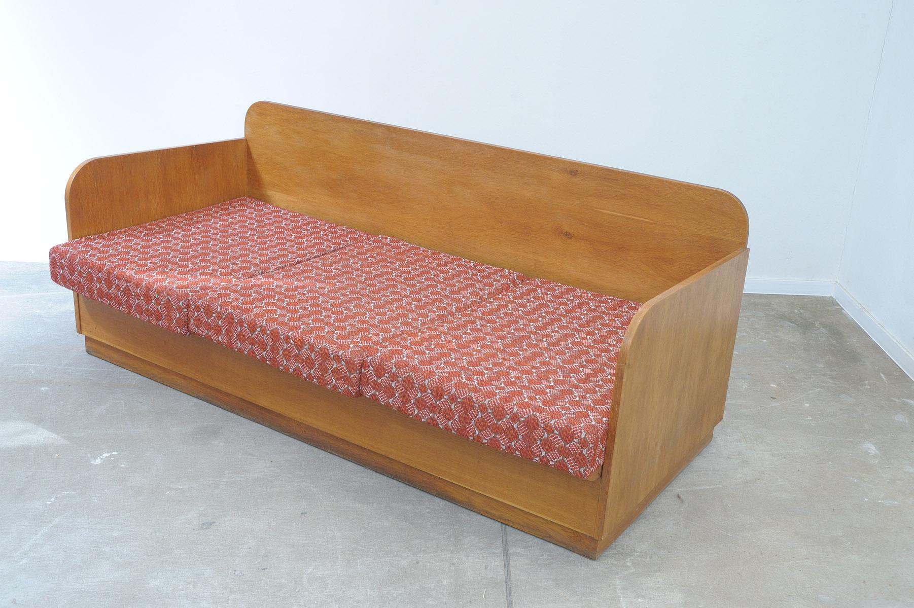  Mid century folding sofabed, Czechoslovakia, 1950´s 2
