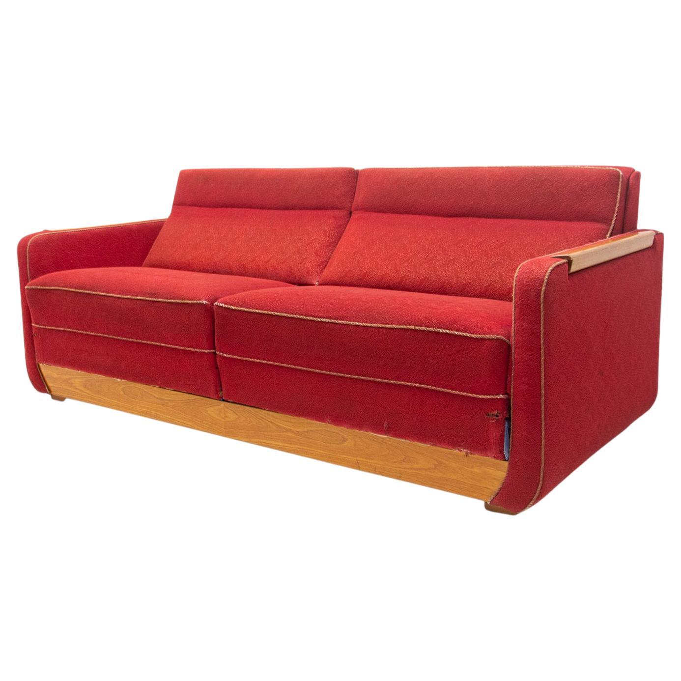 Mid-Century Folding Sofabed, Czechoslovakia, 1950s For Sale