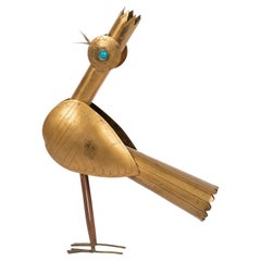 Sculpture d'oiseau folklorique du milieu du siècle par Oswaldo Guayasamín