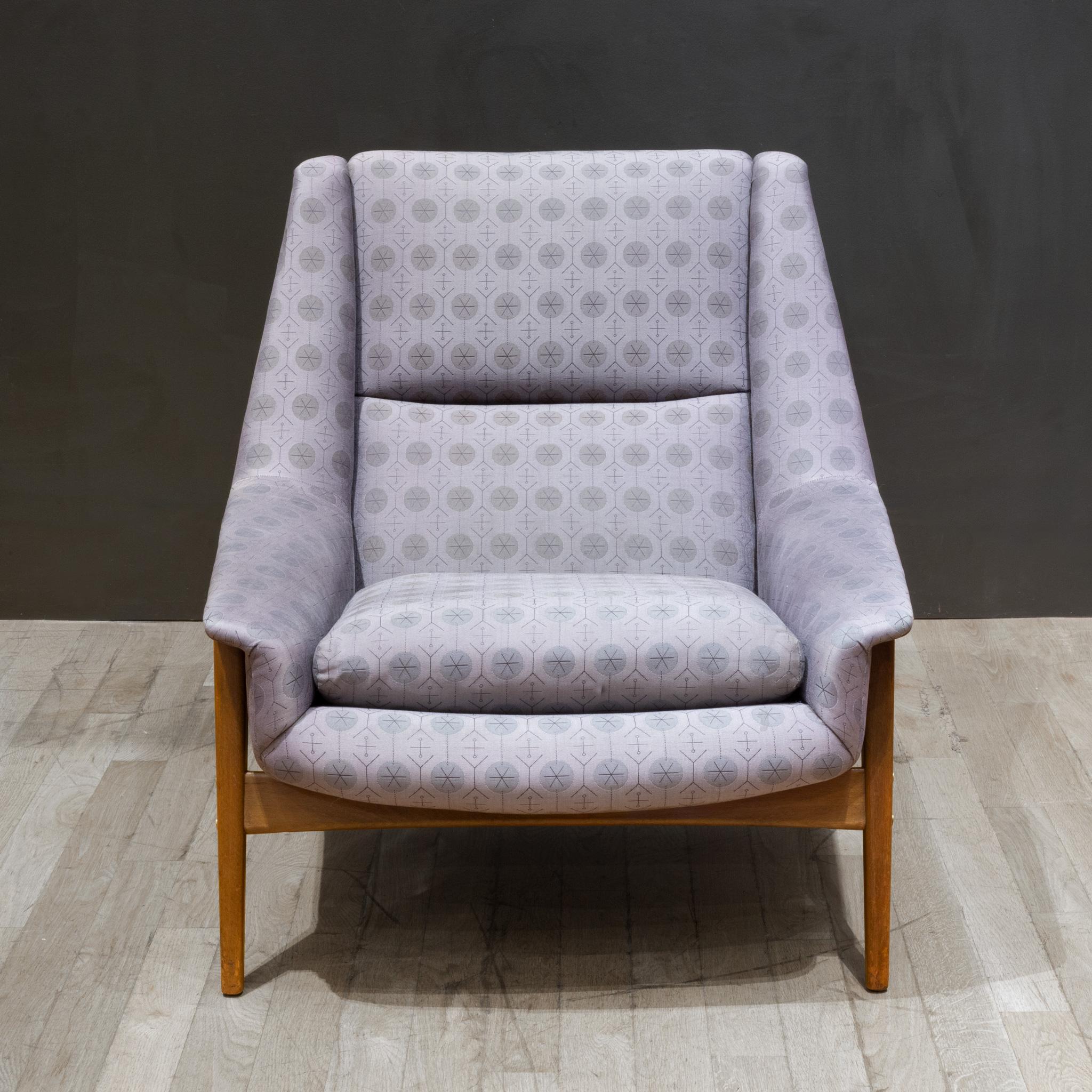 Mid-Century Modern Chaise longue Folke Ohlsson du milieu du siècle dernier c.1950-1960-Reupholsterd Maharam Fabric en vente