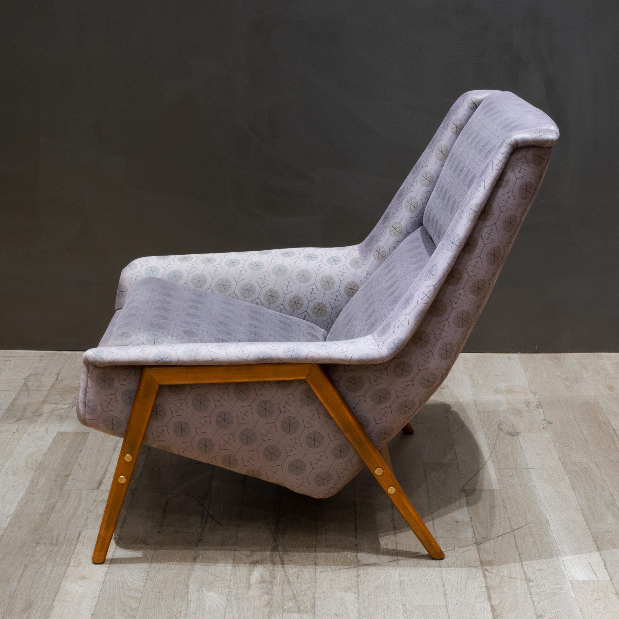 Suédois Chaise longue Folke Ohlsson du milieu du siècle dernier c.1950-1960-Reupholsterd Maharam Fabric en vente