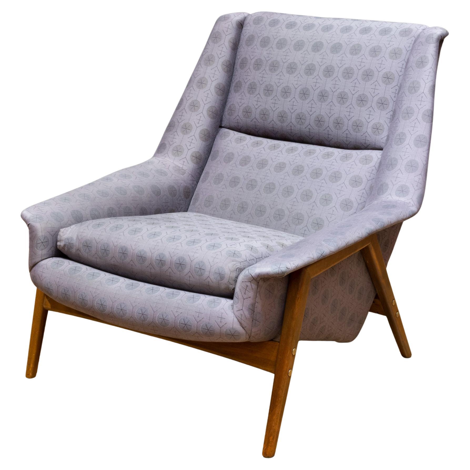 Mid-century Folke Ohlsson Lounge Chair c.1950-1960-Reupholsterd Maharam Fabric For Sale