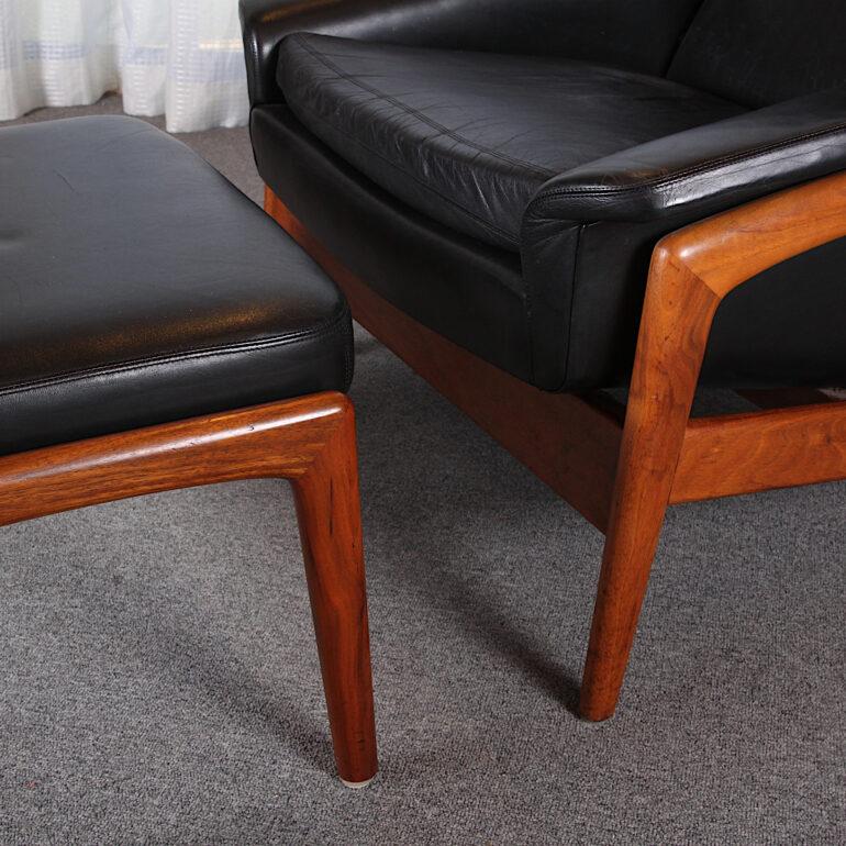 teak chair and footstool