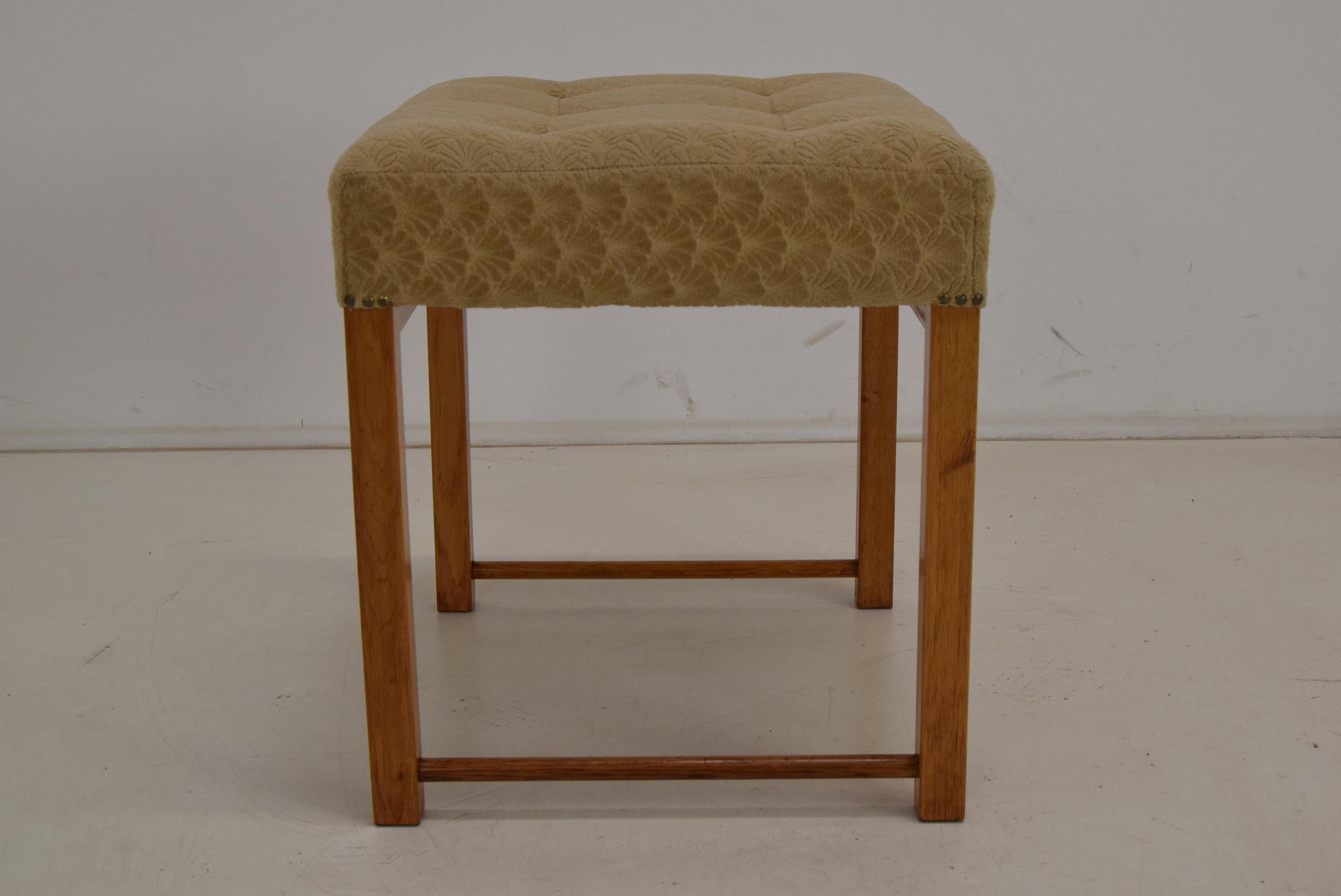 Fabric Midcentury Footstool, 1960s  For Sale