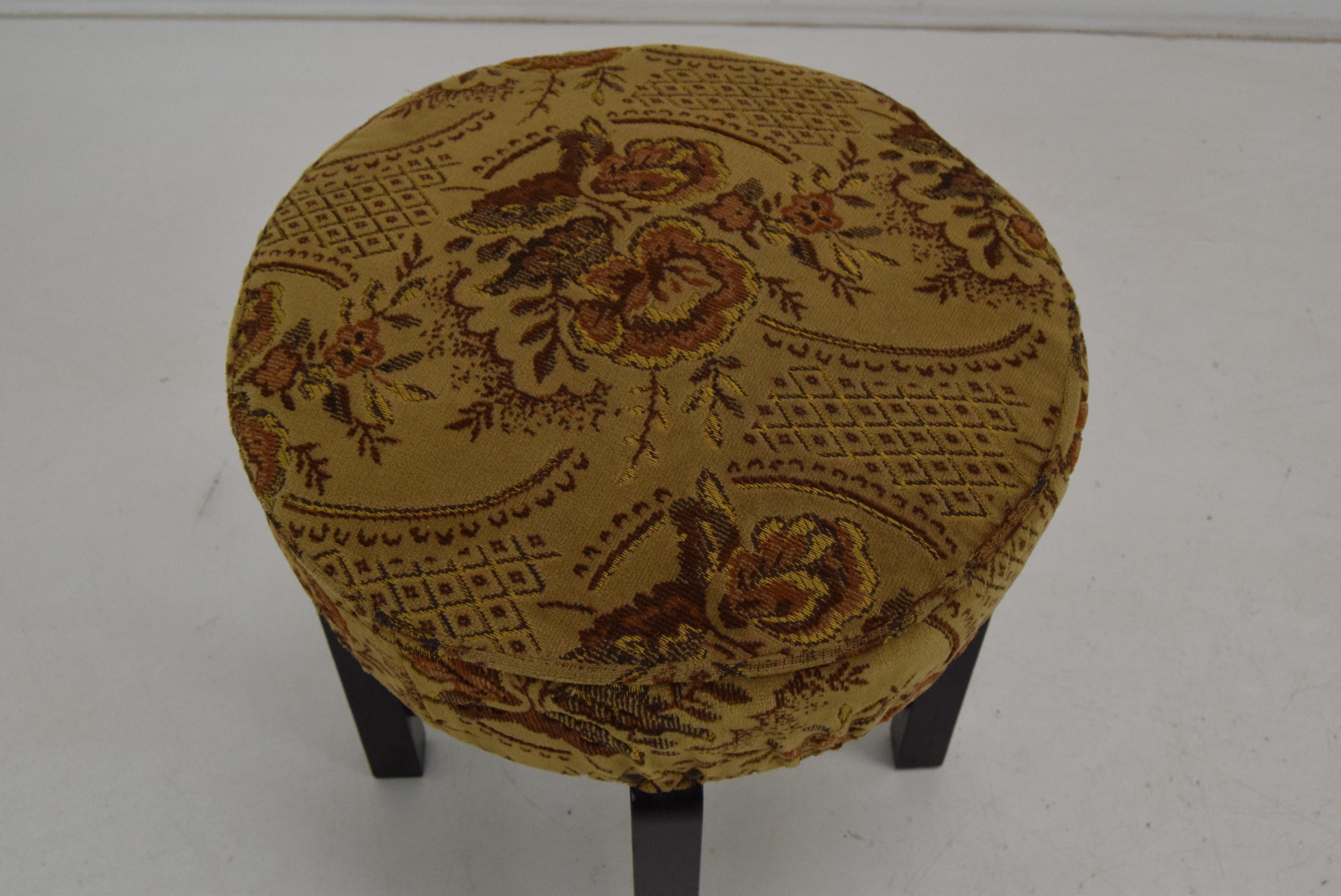 Fabric Midcentury Footstool or Tabouret, 1950s For Sale