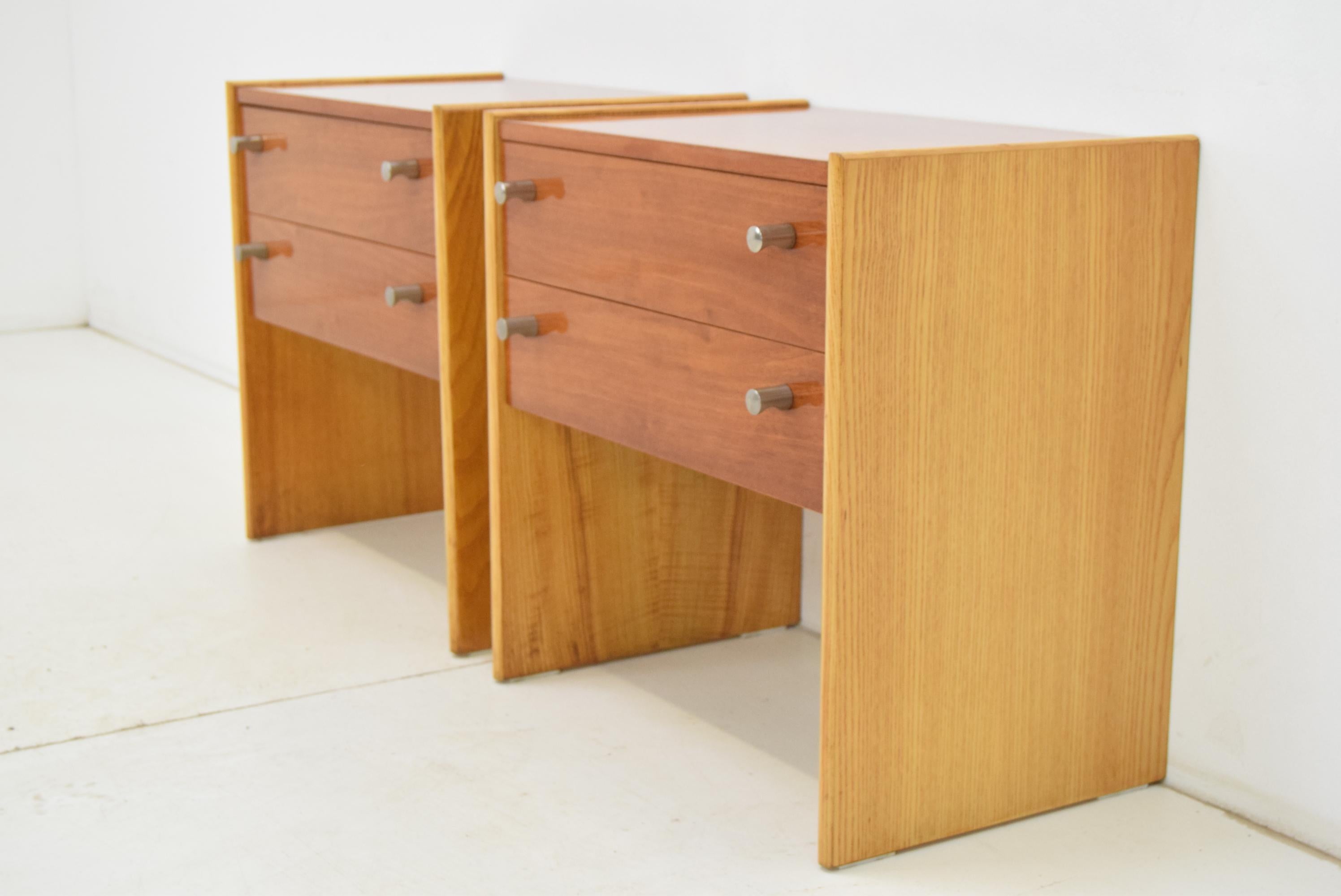 Metal Pair of mid-century Night tables, 1970's. For Sale
