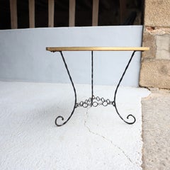 Mid-Century forged Triangle shape Coffee Table - Formica Side Table 50s