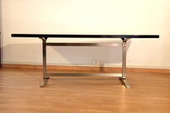 Mid century Formanova table rosewood chromed steel by Gianni Moscatelli, 1965