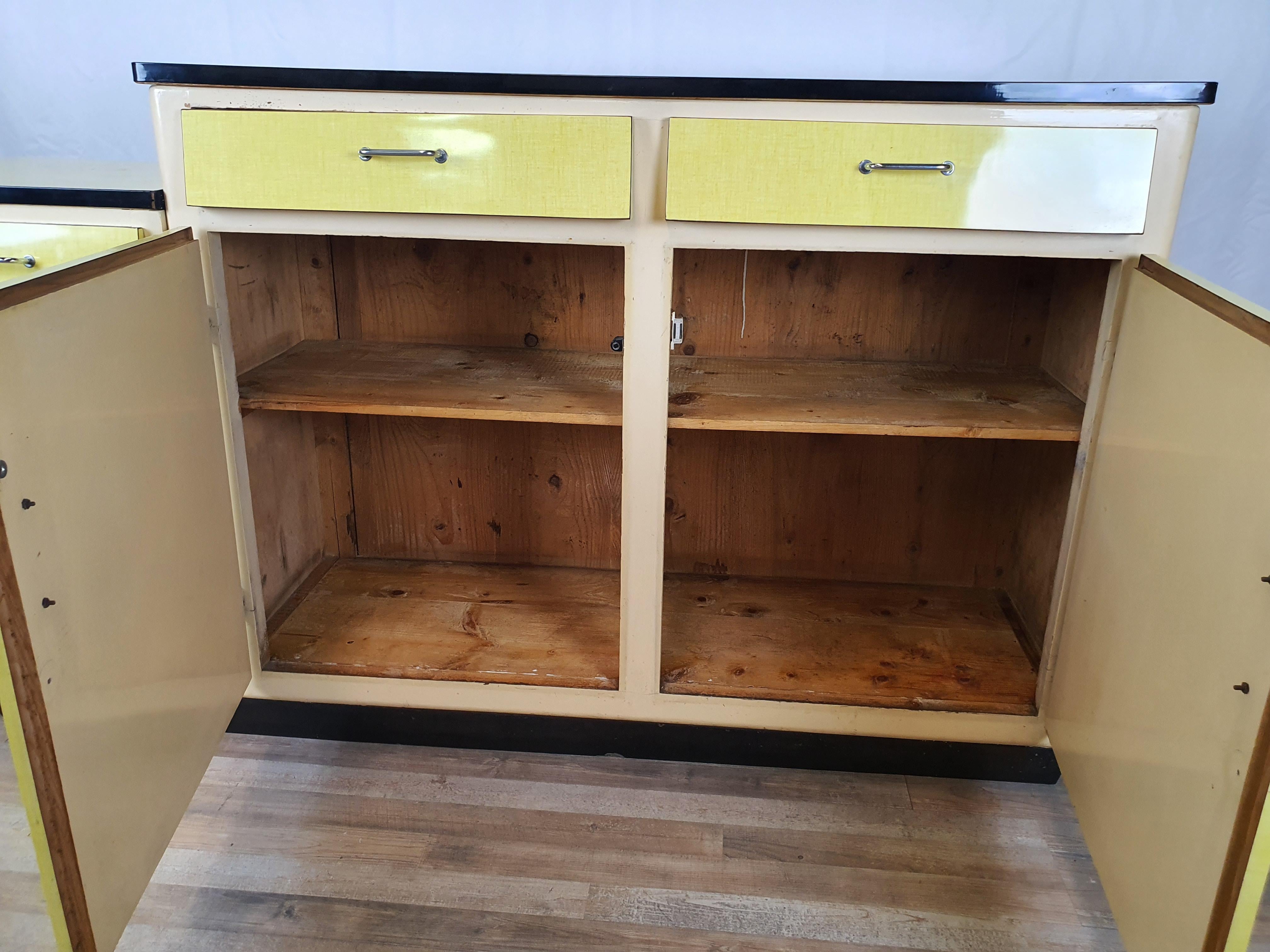 Mid-Century Formica and Fir Kitchen Buffet 9