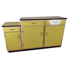 Used Mid-Century Formica and Fir Kitchen Buffet