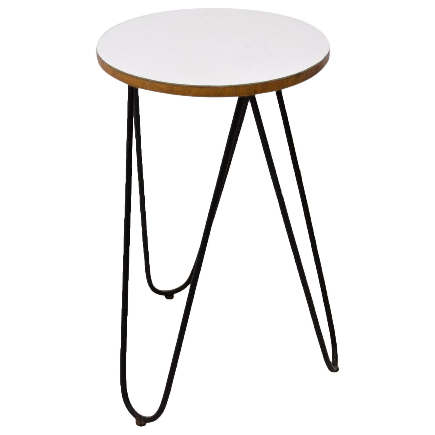 Midcentury Formica and Metal Plant Stand, 1960s, Central Europe