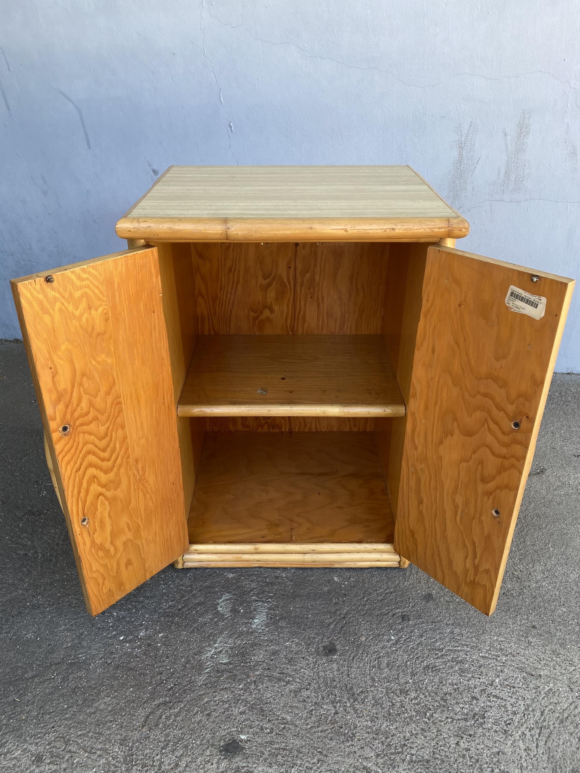 Midcentury Formica and Rattan Bedroom Set with Rattan Pulls 9