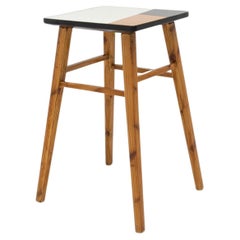 Used Mid Century Formica and Spruce Wood Plant Stand, 1960´s