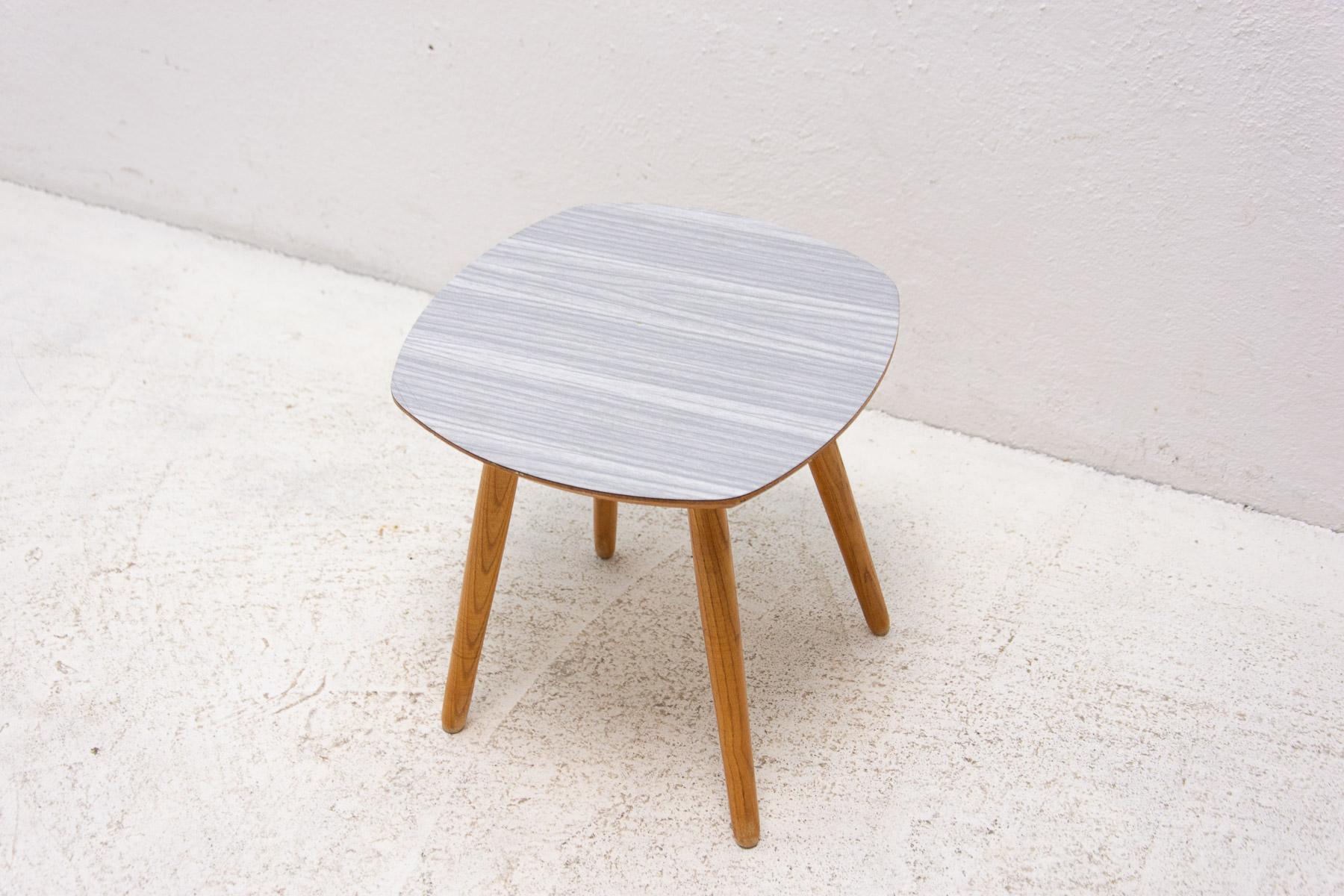 Mid Century Formica and Wood Stool, 1960´S, Czechoslovakia For Sale 4