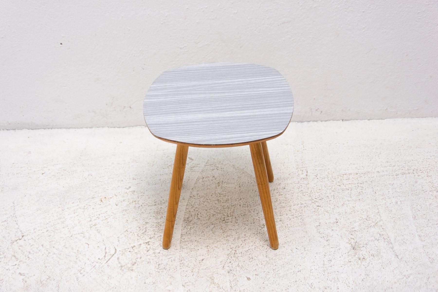 Mid Century Formica and Wood Stool, 1960´S, Czechoslovakia For Sale 3