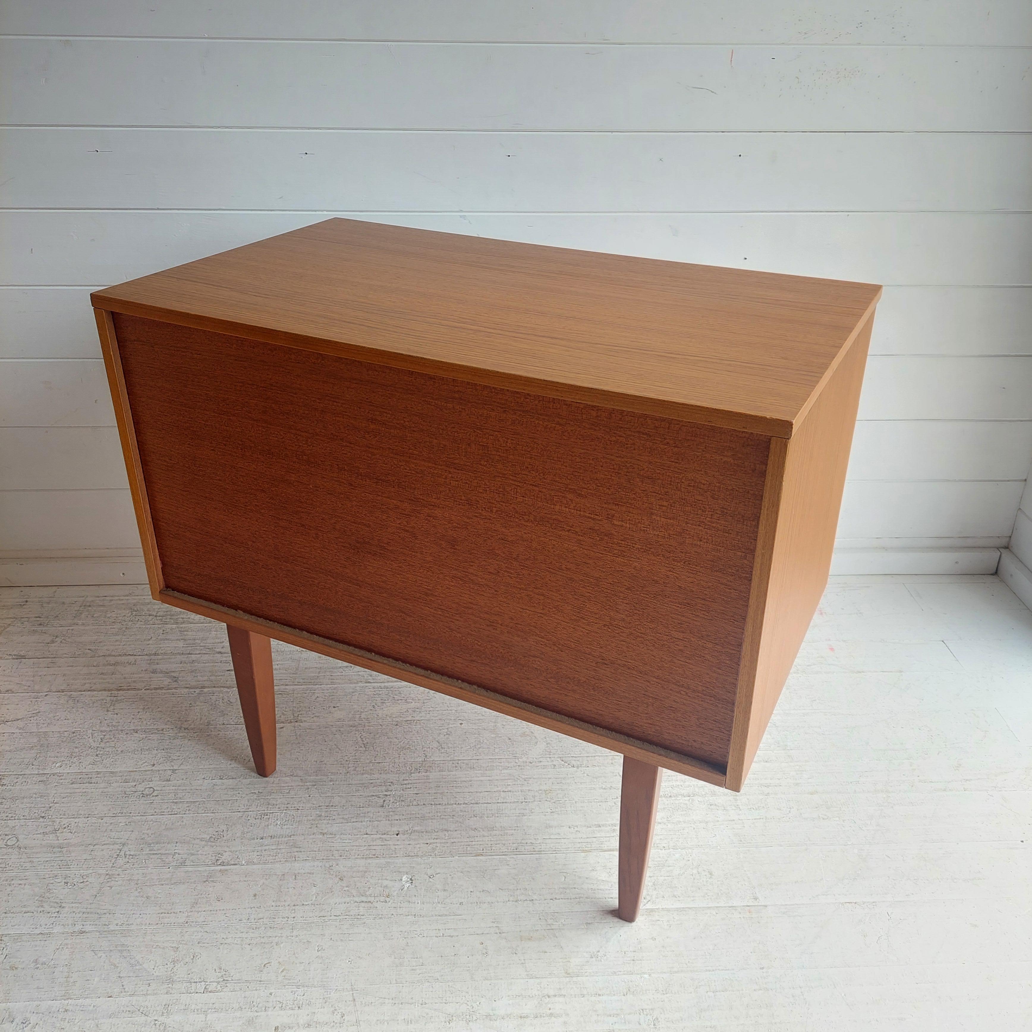  Mid Century Formica Teak effect Chest Of Drawers, 1960s 11