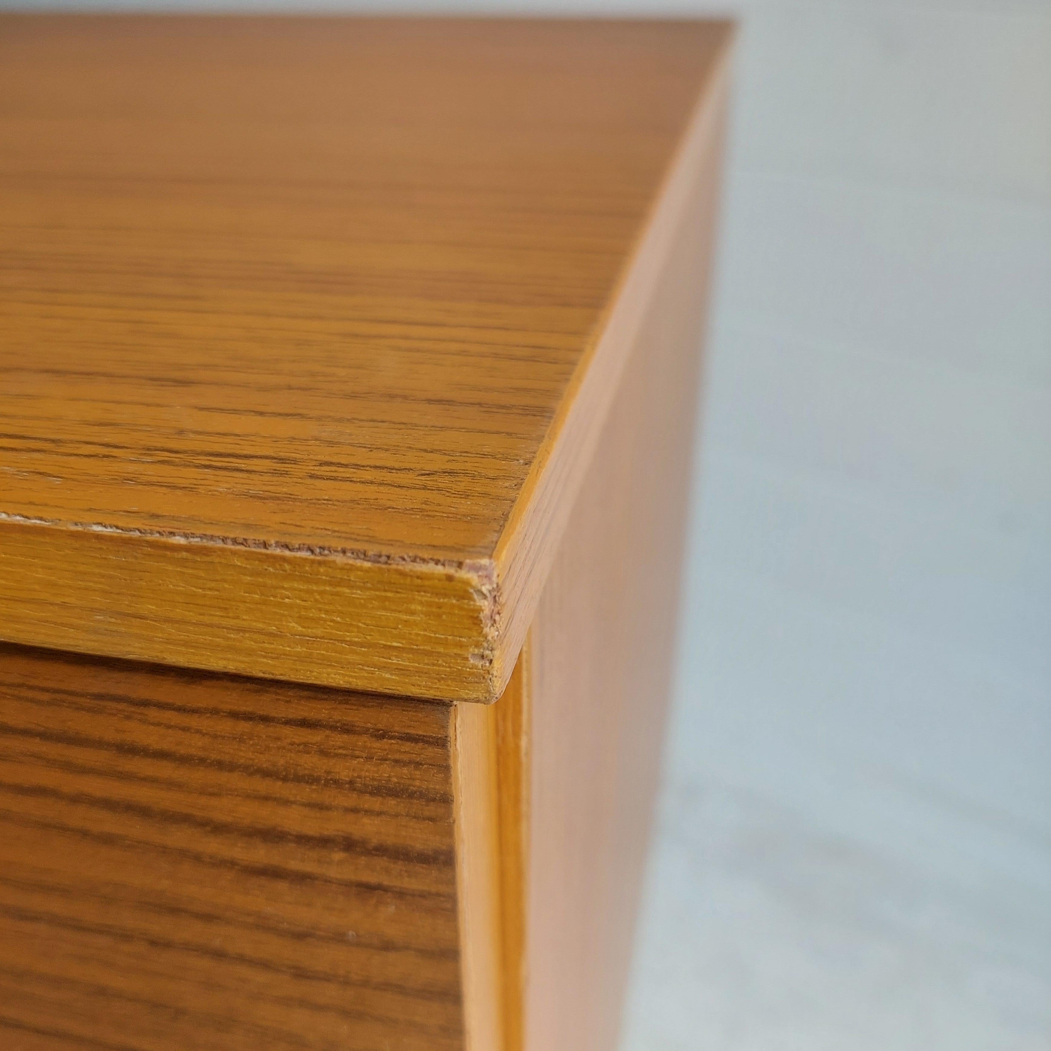  Mid Century Formica Teak effect Chest Of Drawers, 1960s 13