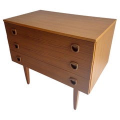 Vintage Mid Century Formica Teak effect Chest Of Drawers, 1960s