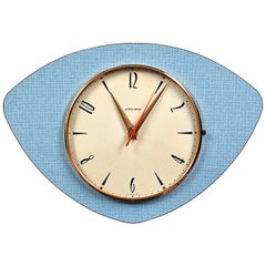 Midcentury Formica Wall Clock by Junghans, 1960s Germany