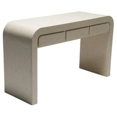 Mid-Century Formica Waterfall Console Table, attributed to Karl Springer, 1970s