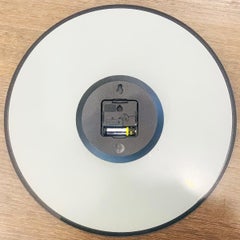 Midcentury Fornasetti Wall Clock Reverse Black Face