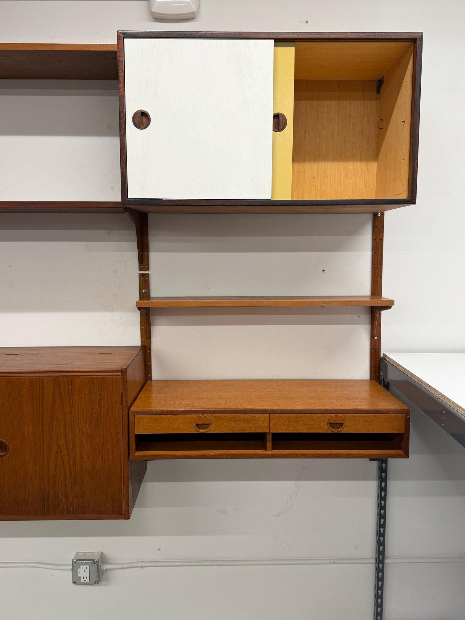 Mid-Century Four Bay Modular Wall Unit by Hansen and Guldborg 6
