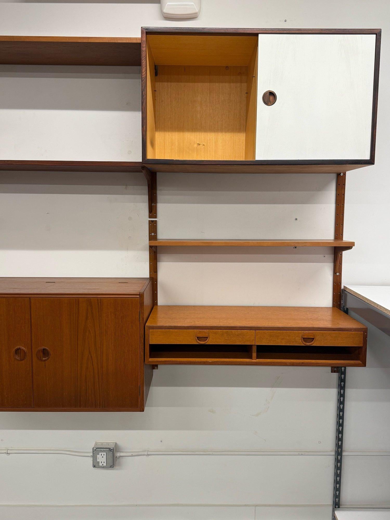 Mid-Century Four Bay Modular Wall Unit by Hansen and Guldborg 7
