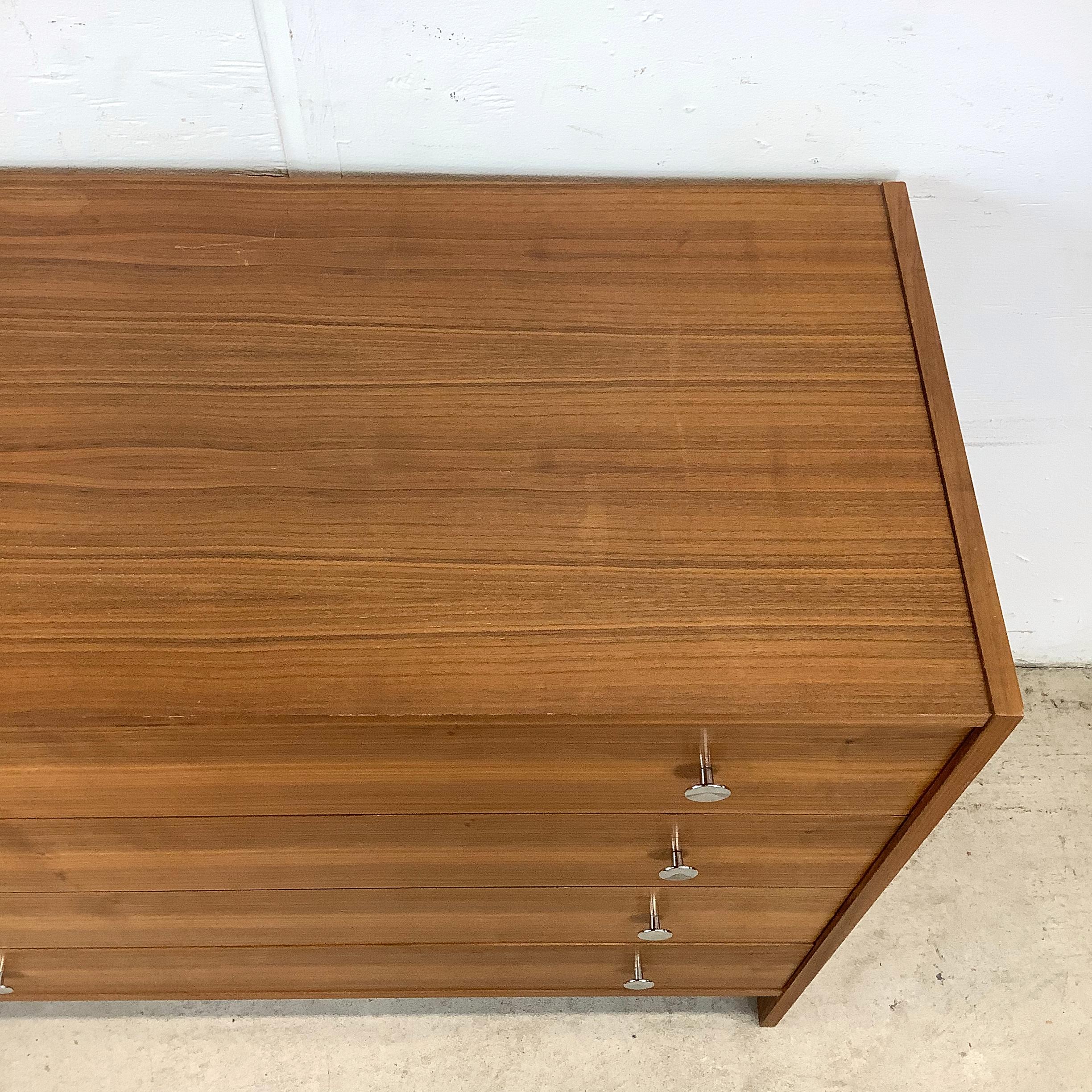 Mid-Century Four Drawer Lowboy Dresser 7