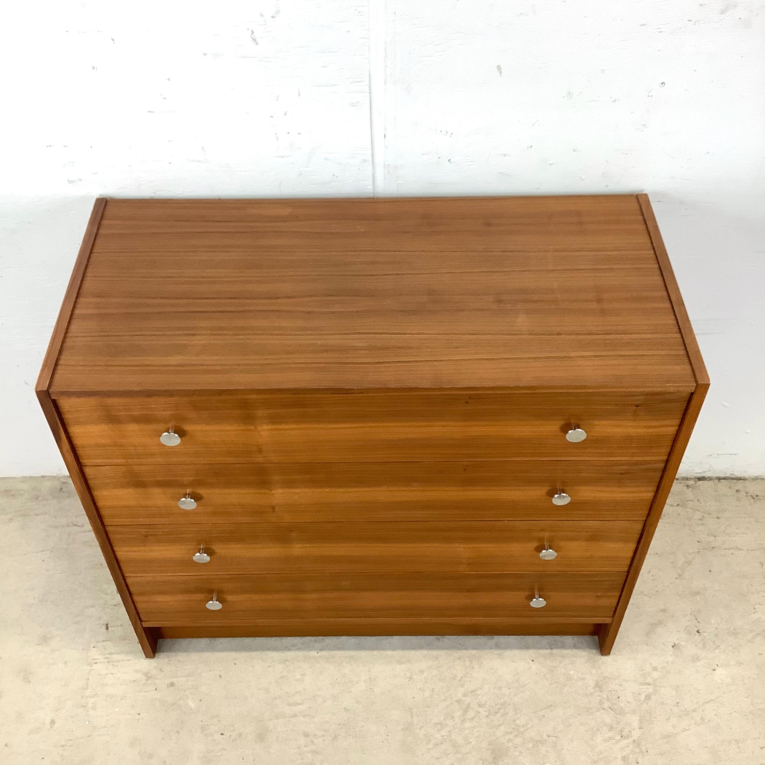 Mid-Century Four Drawer Lowboy Dresser 9