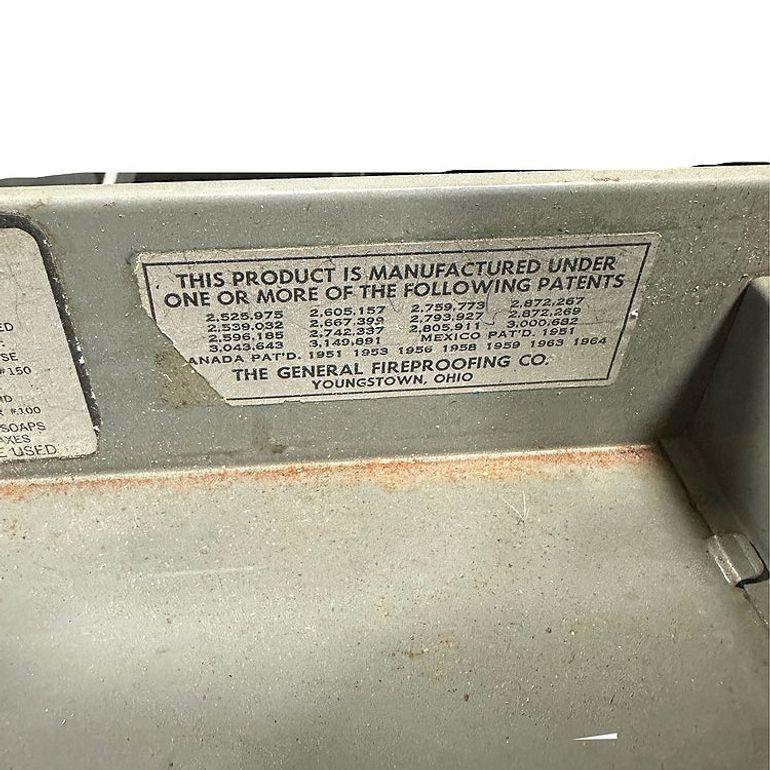 American Mid-century Four Drawer Steel Tanker Desk by General Fireproofing