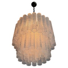 Mid-century four-light Murano glass Chandelier attributed to Venini, 1950s