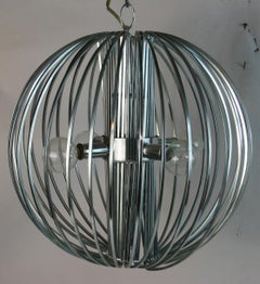 Mid Century Vier Licht gerippt Anhänger