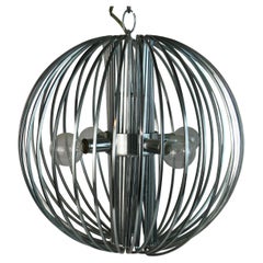 Mid Century Vier Licht gerippt Anhänger