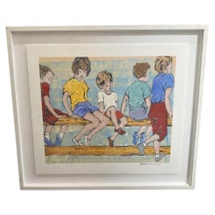 Mid century Framed David Bromley Lithograph