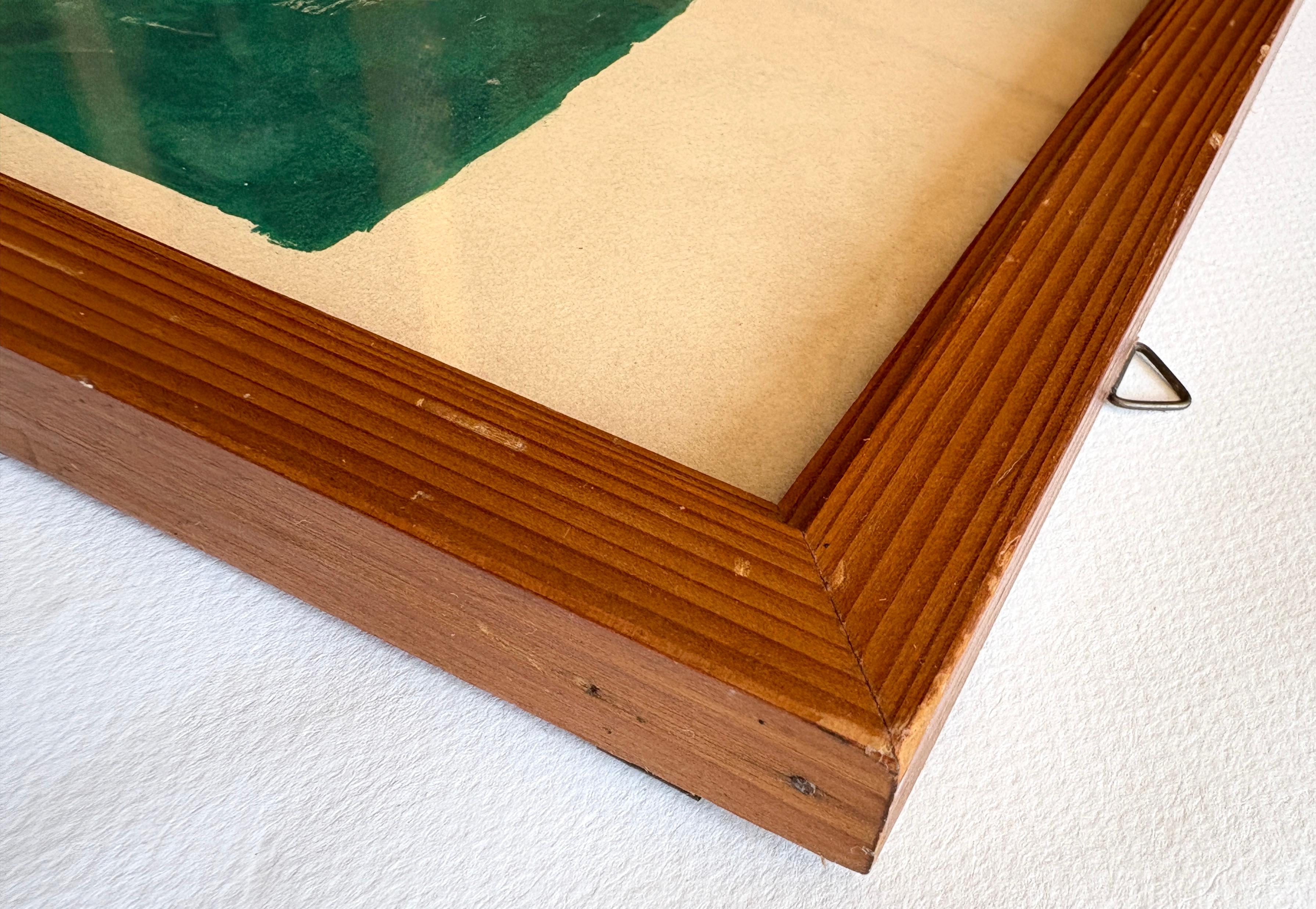 Mid-Century Framed Lithograph by French Artist N. Chabrier Signed and Numbered For Sale 2