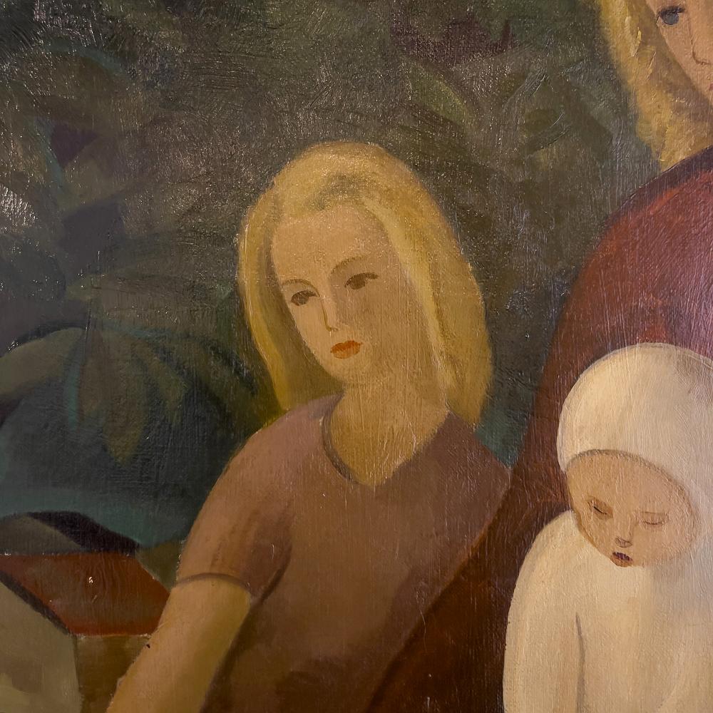 Gerahmtes Ölgemälde auf Leinwand von Marcel Dumont aus der Mitte des Jahrhunderts, datiert 1943 im Angebot 5