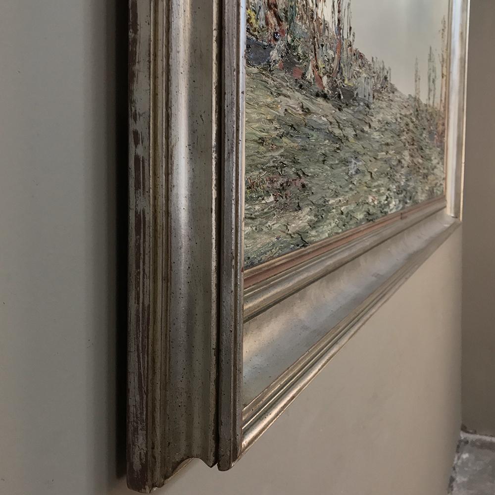 Midcentury Framed Oil Painting on Canvas by Rik Versonnen 6