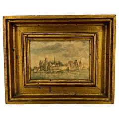 Vintage Mid-Century Framed Print of View of Innsbruck from Artist Durer