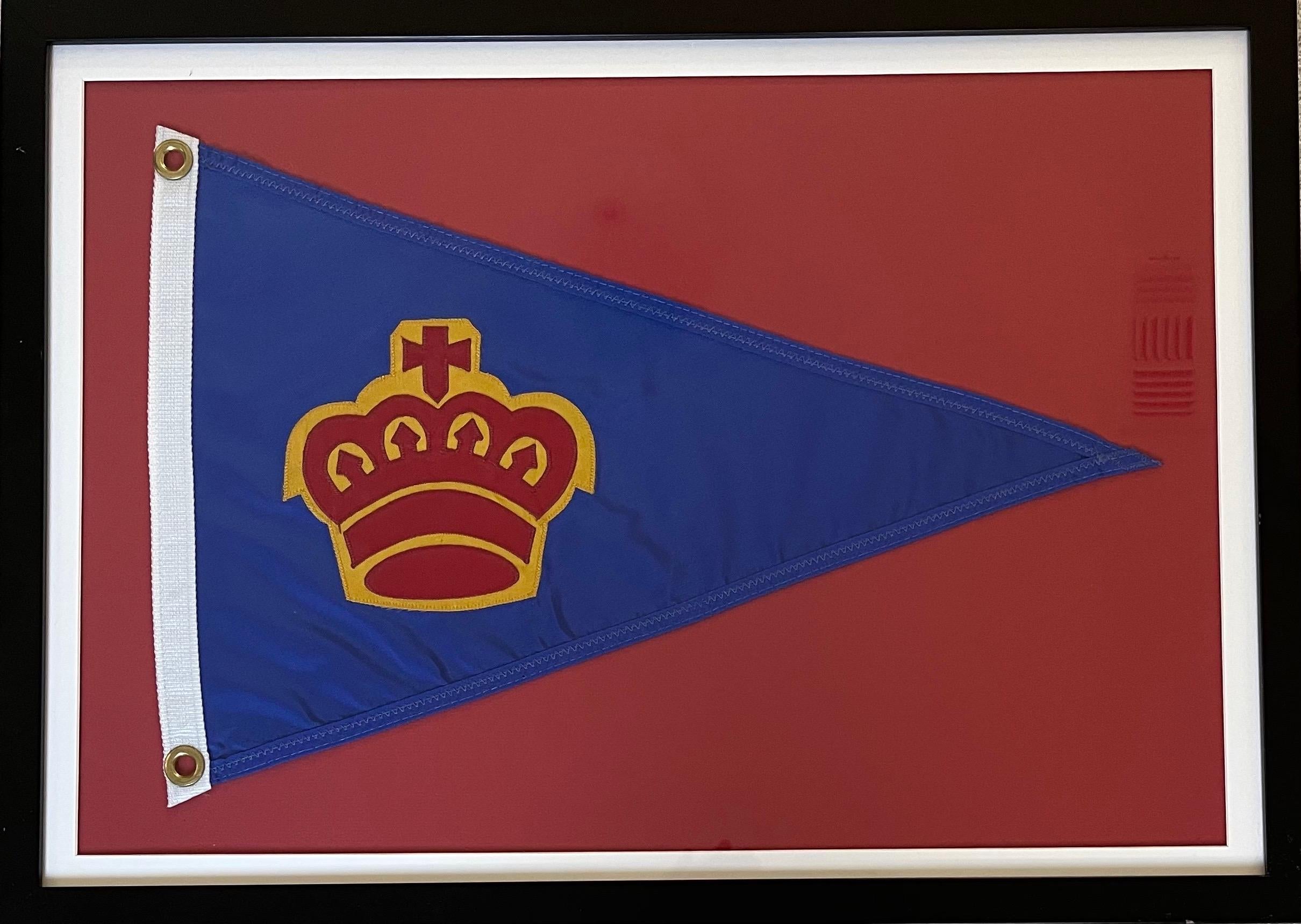 Mid-Century Framed Yacht Club Flag For Sale 3