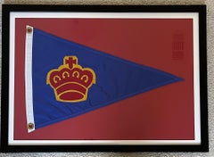 Mid-Century Framed Yacht Club Flag