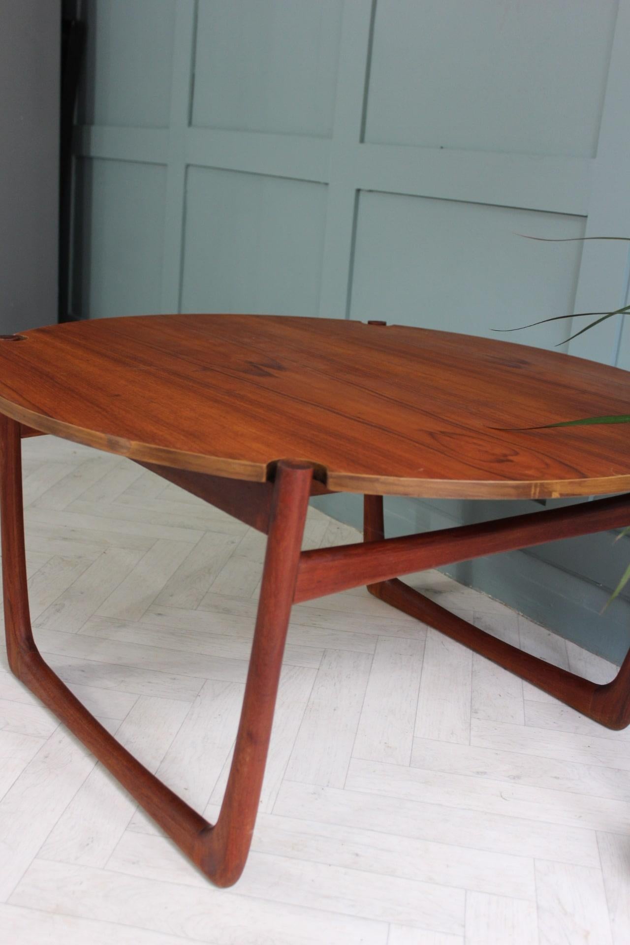 Mid-century France & Son Teak Coffee Table by Peter Hvidt & Orla Mølgaard Nielse For Sale 6