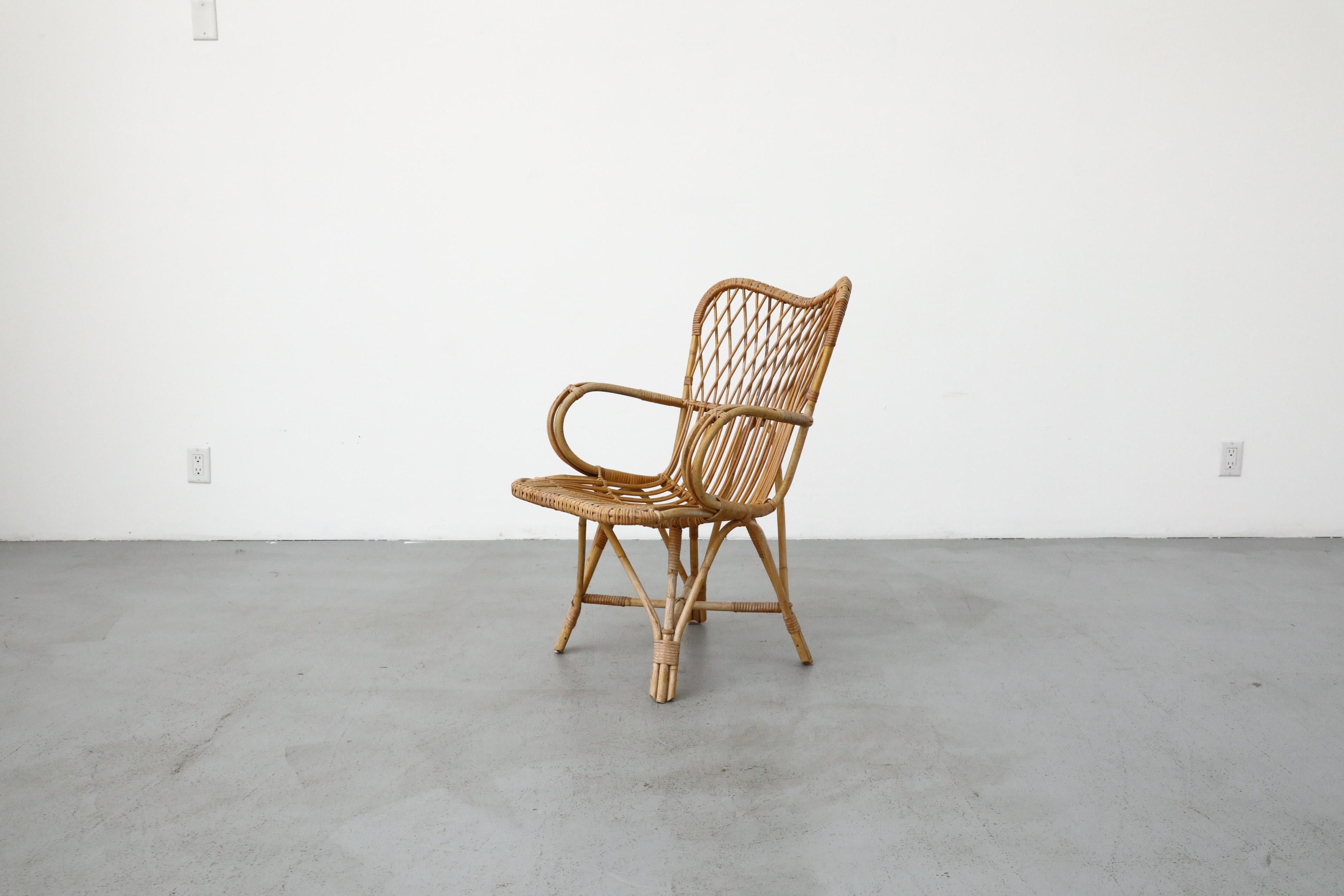 Mid Century Franco Albini Belse 8 Inspired Bamboo Armchair For Sale mid-century-franco-albini-belse-8-inspired-bamboo-armchair-for-sale