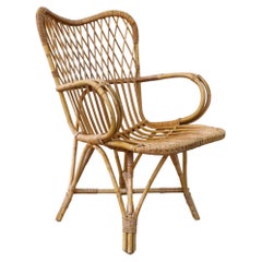 Mid-Century Franco Albini "Belse 8" inspired Bamboo Armchair