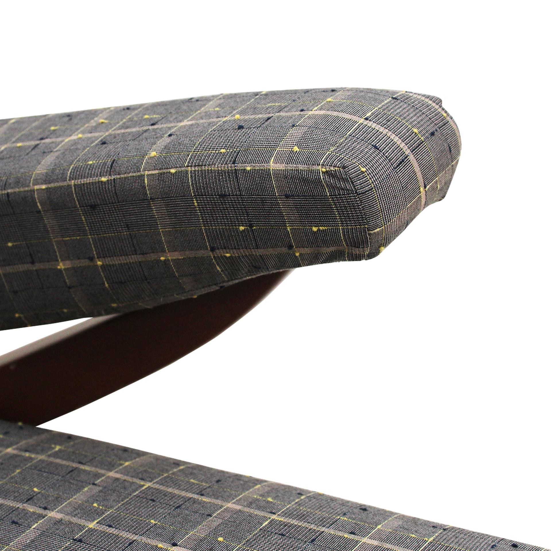 Mid-Century Franco Albini Fiorenza Grau Wolle und Esche Holz Italienisch 1950 Sessel im Angebot 4