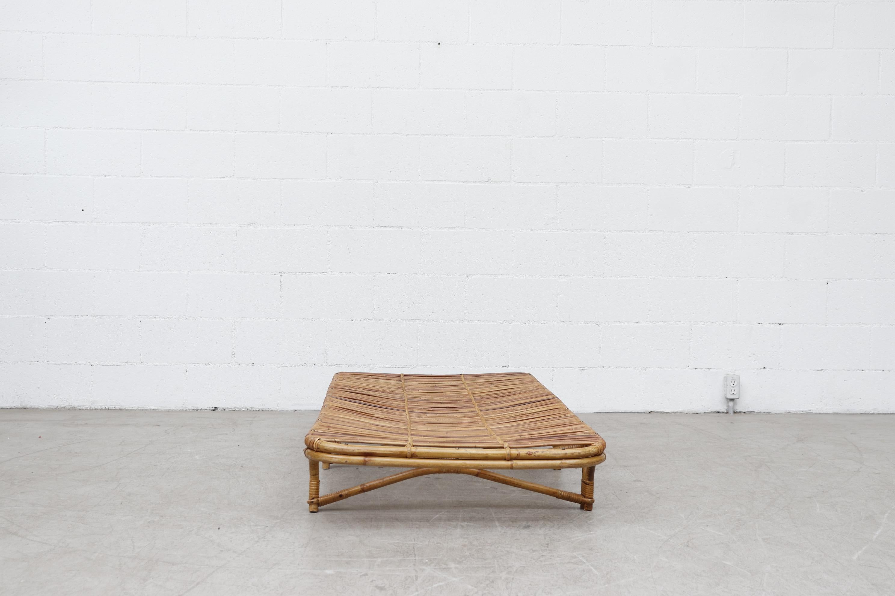 Dutch Midcentury Franco Albini Inspired Bamboo Day Bed
