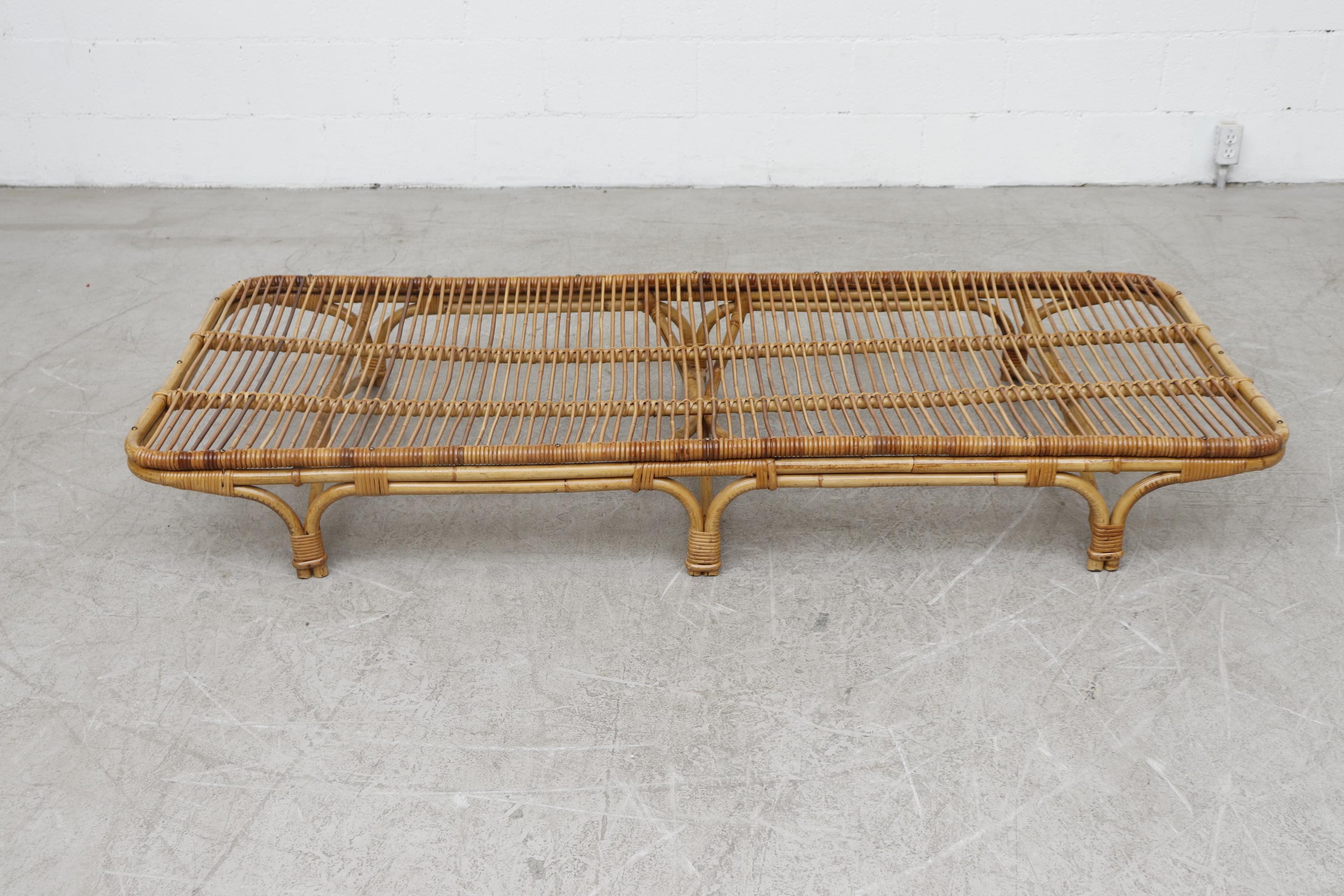 Mid-20th Century Midcentury Franco Albini Inspired Bamboo Day Bed