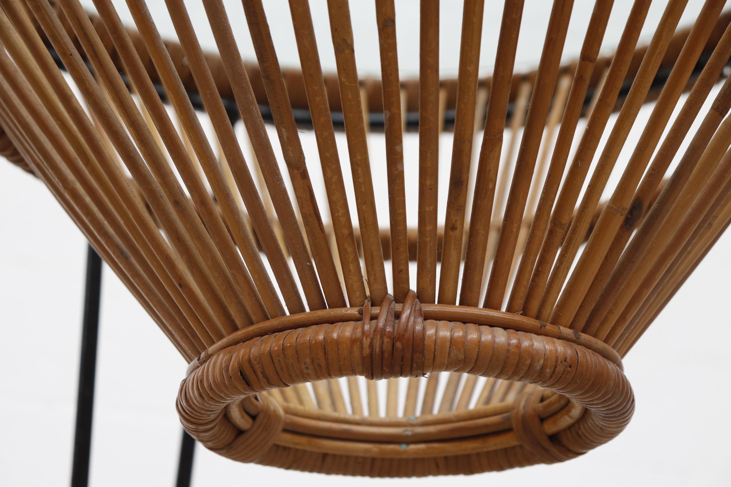 Midcentury Franco Albini Inspired Bamboo Side Table 7