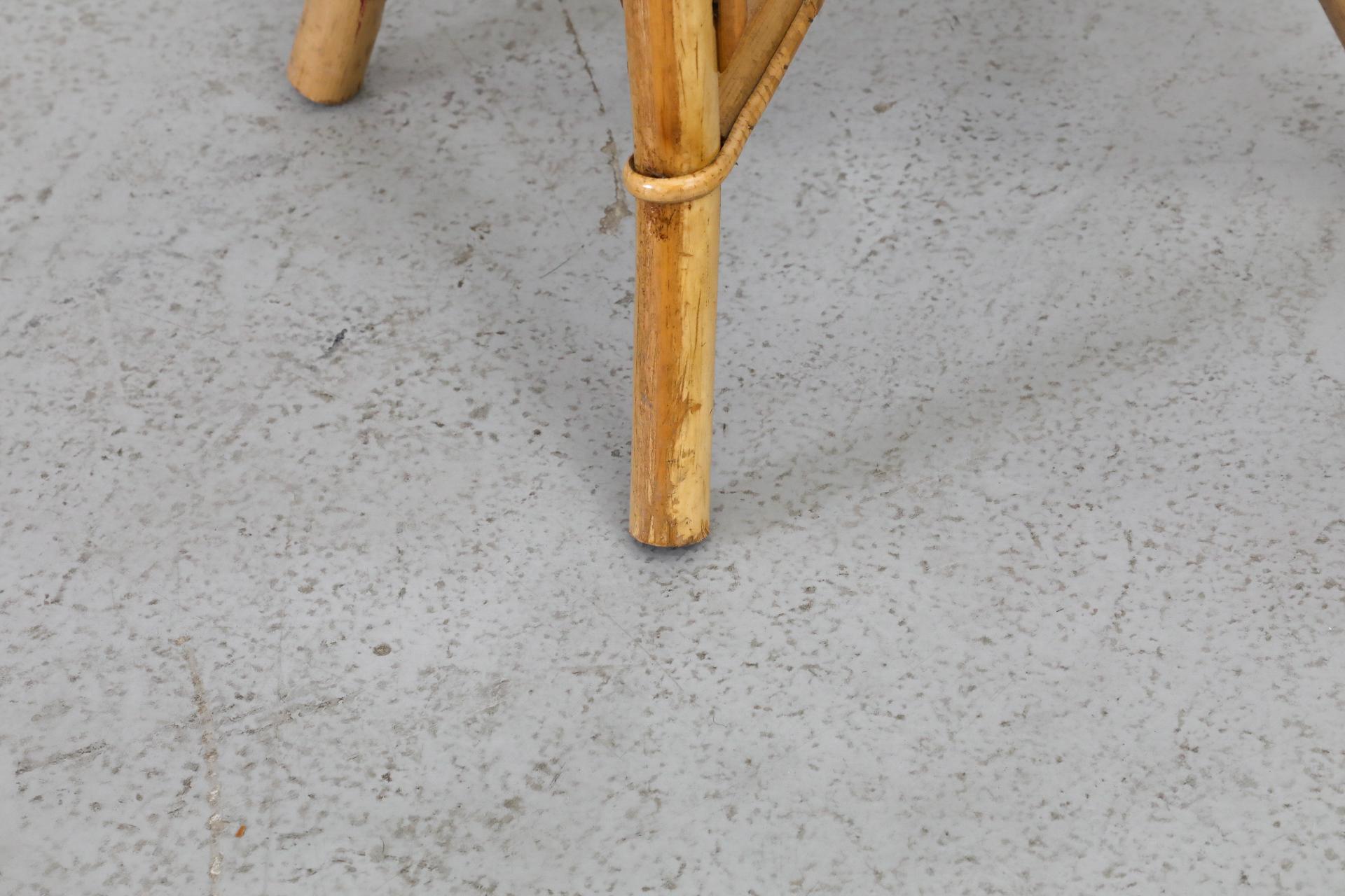 Tabouret bas en bambou du milieu du siècle inspiré par Franco Albini en vente 7