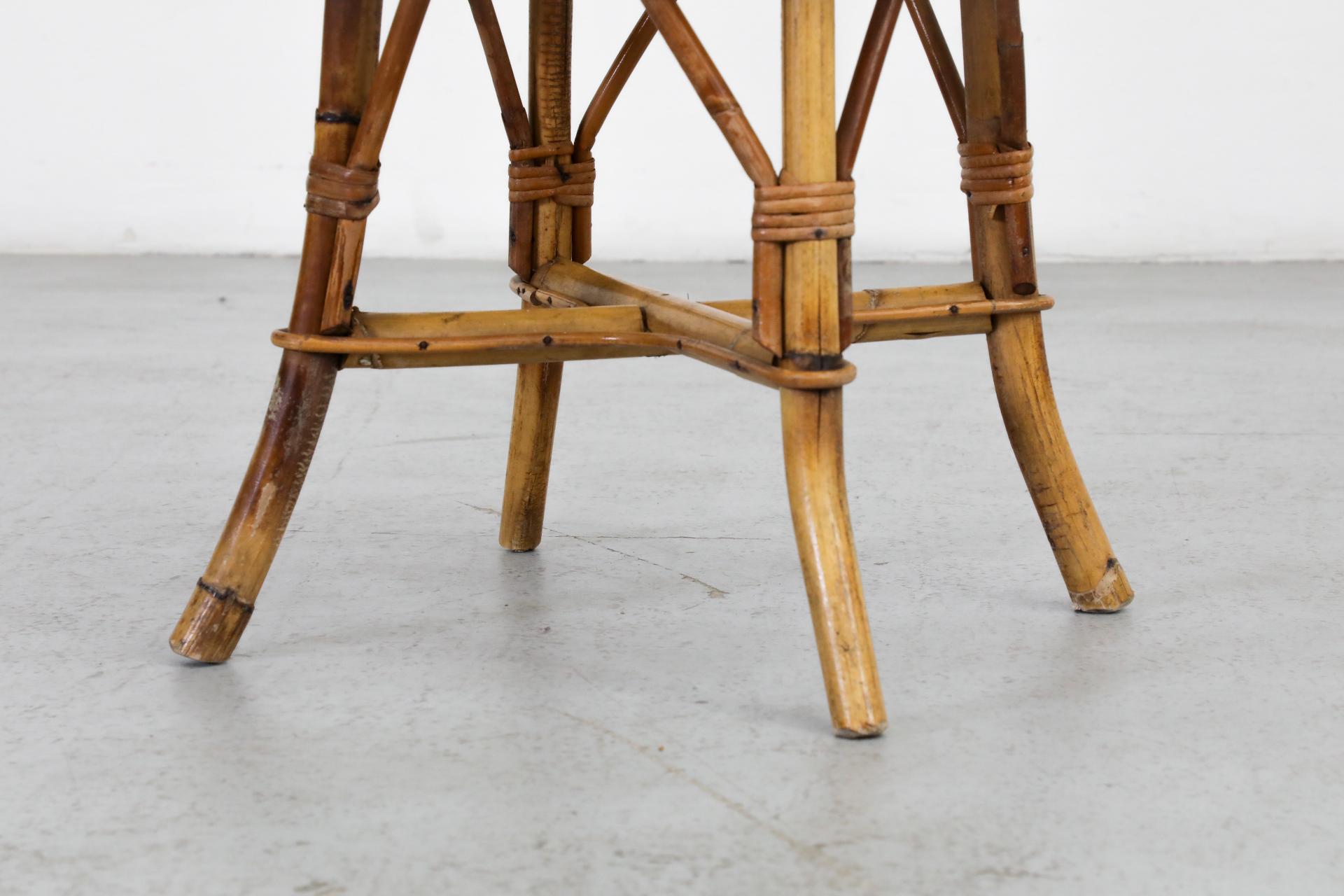 Tabouret bas en bambou du milieu du siècle inspiré par Franco Albini en vente 7